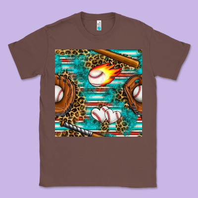 Baseball Glove And Bat With Serape Seamless Pattern Classic Tee Designed By Bundleandbundleshop