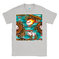 Moon Dust baseball glove and bat with serape seamless pattern Classic Tee - BundleAndBundleShop