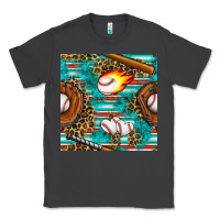 Smoke baseball glove and bat with serape seamless pattern Classic Tee - BundleAndBundleShop