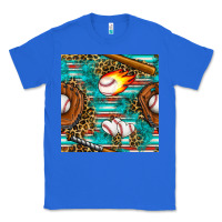 True Royal baseball glove and bat with serape seamless pattern Classic Tee - BundleAndBundleShop