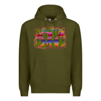 Army Green cinco de mayo leopard frame Premium Hoodie - Artiststas
