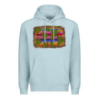 Blue Mist cinco de mayo leopard frame Premium Hoodie - Artiststas