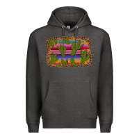 Charcoal Heather cinco de mayo leopard frame Premium Hoodie - Artiststas