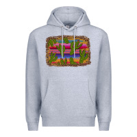 Heather Grey cinco de mayo leopard frame Premium Hoodie - Artiststas
