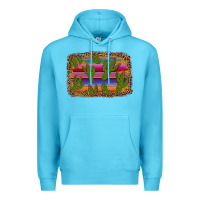 Ocean Blue cinco de mayo leopard frame Premium Hoodie - Artiststas