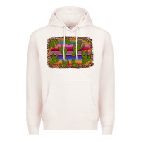 Pale Pink cinco de mayo leopard frame Premium Hoodie - Artiststas