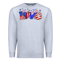 Heather Grey love 4th of july Premium Sweatshirt - Zillion Design Studio