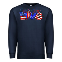 Navy love 4th of july Premium Sweatshirt - Zillion Design Studio