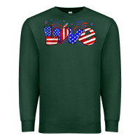 Sports Green love 4th of july Premium Sweatshirt - Zillion Design Studio