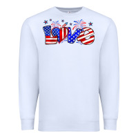 White love 4th of july Premium Sweatshirt - Zillion Design Studio