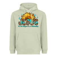 Matcha jesus it s not religion it s a relationship Heavyweight Hoodie - Zillion Design Studio
