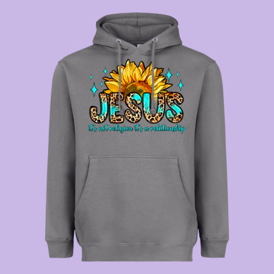 Jesus It S Not Religion It S A Relationship Heavyweight Hoodie Designed By Zillion Design Studio
