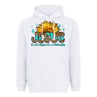 White jesus it s not religion it s a relationship Heavyweight Hoodie - Zillion Design Studio