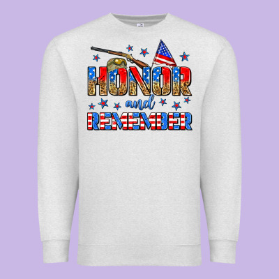 Honor And Remember Premium Sweatshirt Designed By Zillion Design Studio