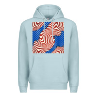 Blue Mist american flag seamless pattern Premium Hoodie - BundleAndBundleShop