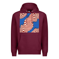 Burgundy american flag seamless pattern Premium Hoodie - BundleAndBundleShop