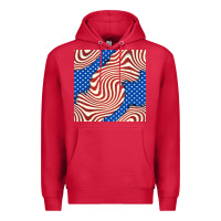 Cardinal american flag seamless pattern Premium Hoodie - BundleAndBundleShop