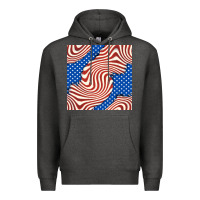 Charcoal Heather american flag seamless pattern Premium Hoodie - BundleAndBundleShop