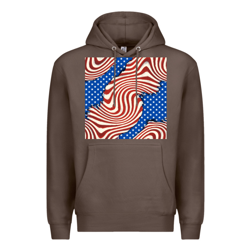 American Flag Seamless Pattern Premium Hoodie by BundleAndBundleShop | Teevron