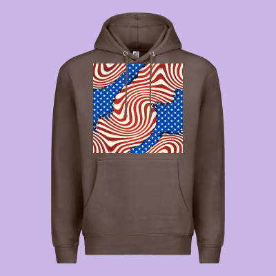 American Flag Seamless Pattern Premium Hoodie Designed By Bundleandbundleshop