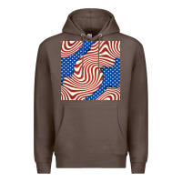 Coffee american flag seamless pattern Premium Hoodie - BundleAndBundleShop