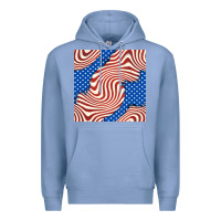 Colony Blue american flag seamless pattern Premium Hoodie - BundleAndBundleShop