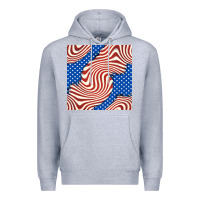 Heather Grey american flag seamless pattern Premium Hoodie - BundleAndBundleShop