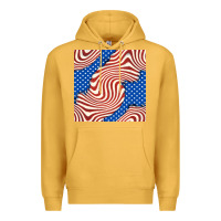 Mustard american flag seamless pattern Premium Hoodie - BundleAndBundleShop