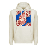 Oatmeal Heather american flag seamless pattern Premium Hoodie - BundleAndBundleShop