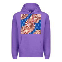 Purple american flag seamless pattern Premium Hoodie - BundleAndBundleShop