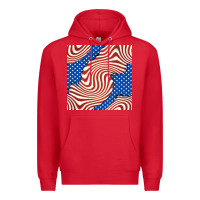 Red american flag seamless pattern Premium Hoodie - BundleAndBundleShop