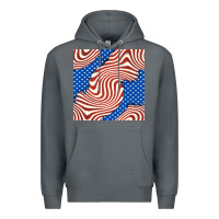 Rock american flag seamless pattern Premium Hoodie - BundleAndBundleShop