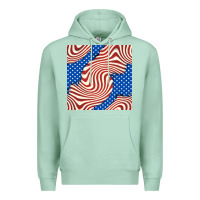 Seafoam american flag seamless pattern Premium Hoodie - BundleAndBundleShop