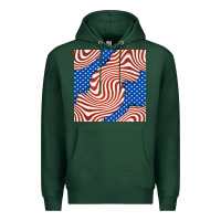 Sports Green american flag seamless pattern Premium Hoodie - BundleAndBundleShop