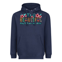 Navy it s a beautiful day to leave me alone Heavyweight Hoodie - Zillion Design Studio
