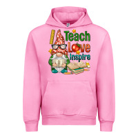 Fuchsia Pink gnome teach love inspire Urban Hoodie - NancyCooperArtShop