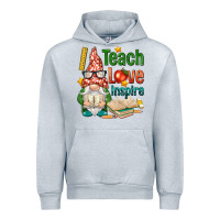 Heather Grey gnome teach love inspire Urban Hoodie - NancyCooperArtShop