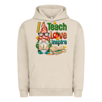 Pigment French Oak gnome teach love inspire Urban Hoodie - NancyCooperArtShop