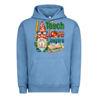 Pigment Pebble Blue gnome teach love inspire Urban Hoodie - NancyCooperArtShop