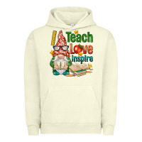 Pigment Pistachio gnome teach love inspire Urban Hoodie - NancyCooperArtShop