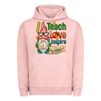 Pigment Salmon gnome teach love inspire Urban Hoodie - NancyCooperArtShop