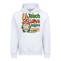 White gnome teach love inspire Urban Hoodie - NancyCooperArtShop