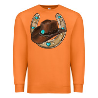 Carrot horseshoe cowboy hat Premium Sweatshirt - RanaPortraitStore