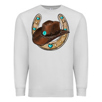 Horseshoe Cowboy Hat Premium Sweatshirt | Teevron