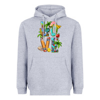 Heather Grey summer love teacher Heavyweight Hoodie - texasbilliewilder