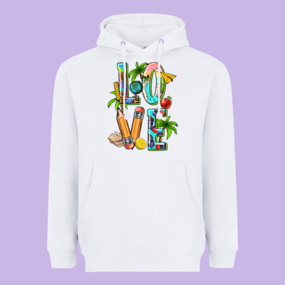 Summer Love Teacher Heavyweight Hoodie Designed By Texasbilliewilder