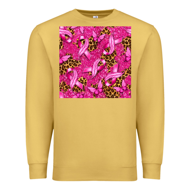 Breast Cancer With Ribbon And Butterfly Premium Sweatshirt by texasbilliewilder | Teevron