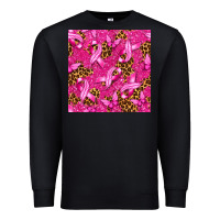 Black Breast Cancer with Ribbon and Butterfly Premium Sweatshirt - texasbilliewilder