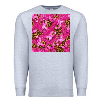 Heather Grey Breast Cancer with Ribbon and Butterfly Premium Sweatshirt - texasbilliewilder