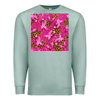 Seafoam Breast Cancer with Ribbon and Butterfly Premium Sweatshirt - texasbilliewilder